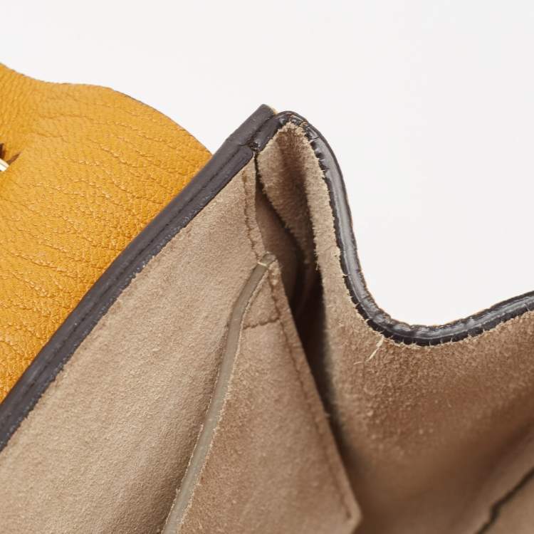 Pre Owned Chloe Mustard Leather Small Drew Shoulder Bag