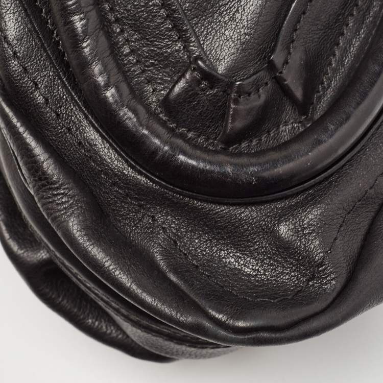 Pre Owned Chloe Black Leather Medium Paraty Satchel