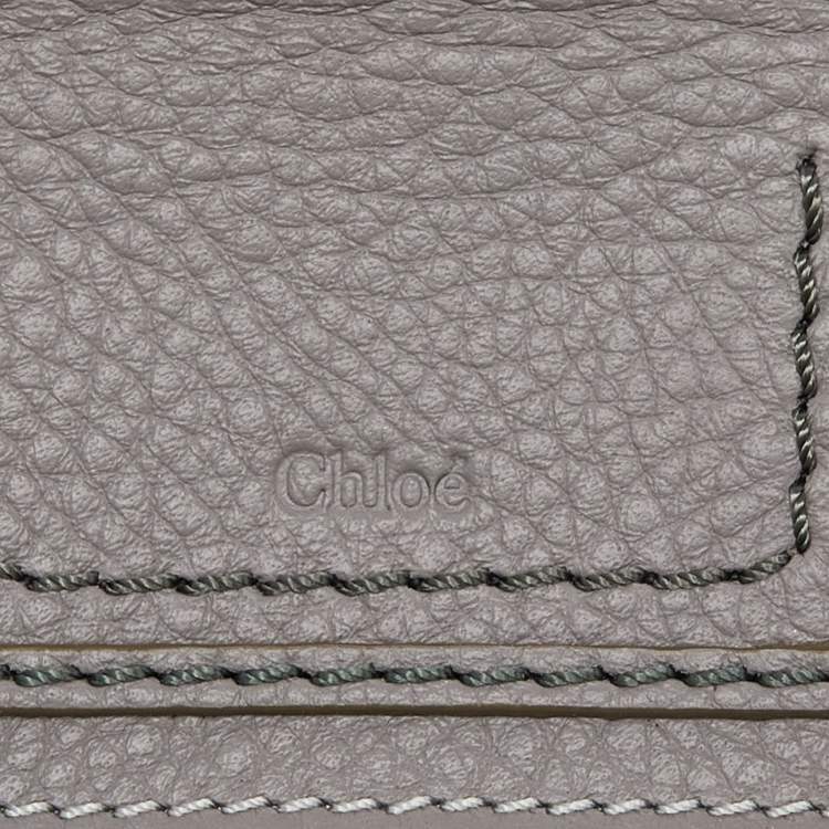 Pre Owned Chloe Grey Leather Marcie Compact Wallet