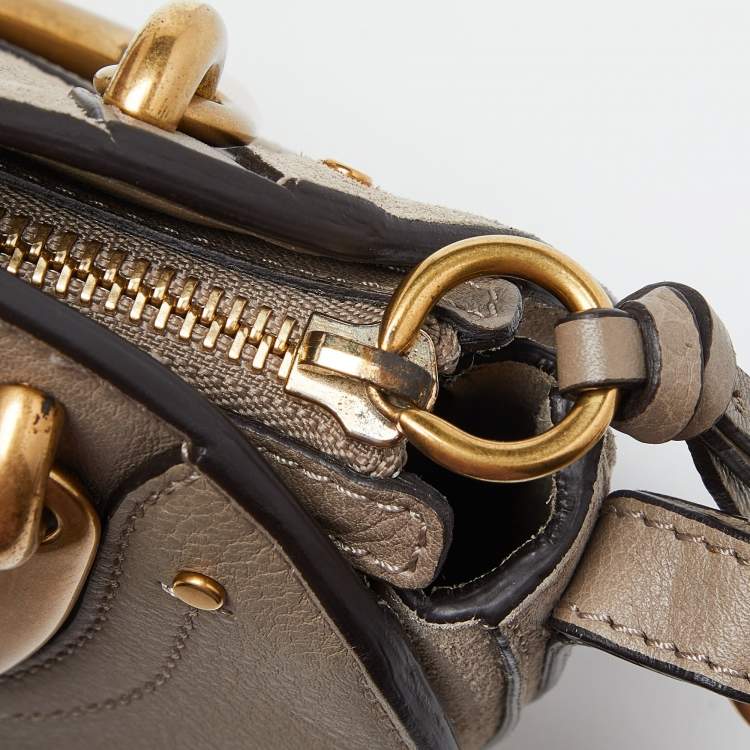 مملوكة مسبقًا Chloé Beige Leather and Suede Small Pixie Round Crossbody Bag