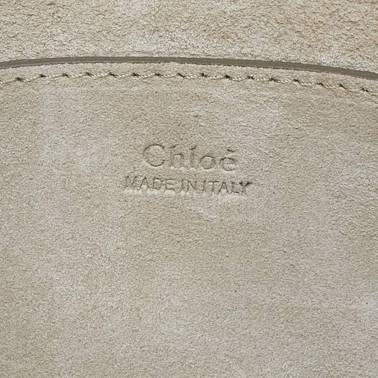 مملوكة مسبقًا Chloé Beige Leather and Suede Small Pixie Round Crossbody Bag