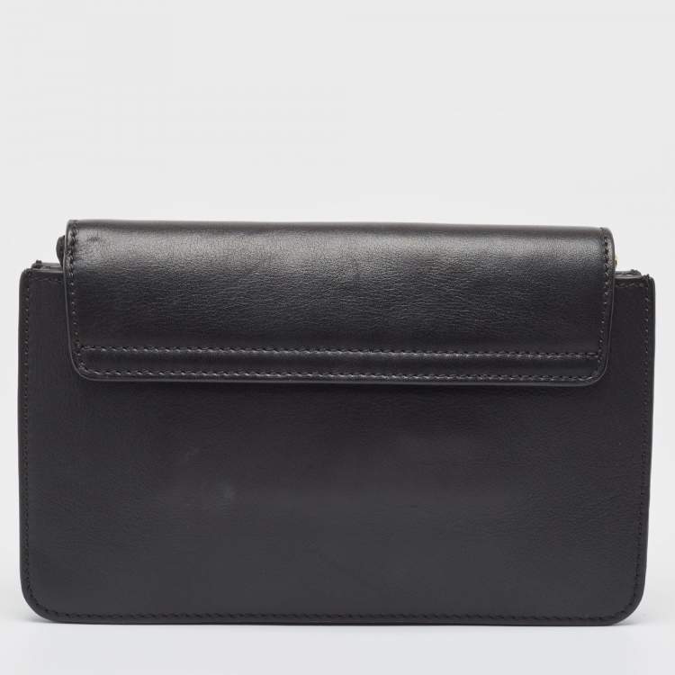 Pre Owned Chloe Black Leather Drew Bijou Clutch
