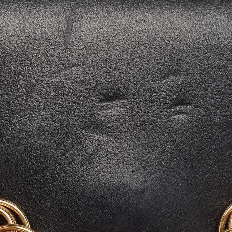 Pre Owned Chloe Black Leather Drew Bijou Clutch