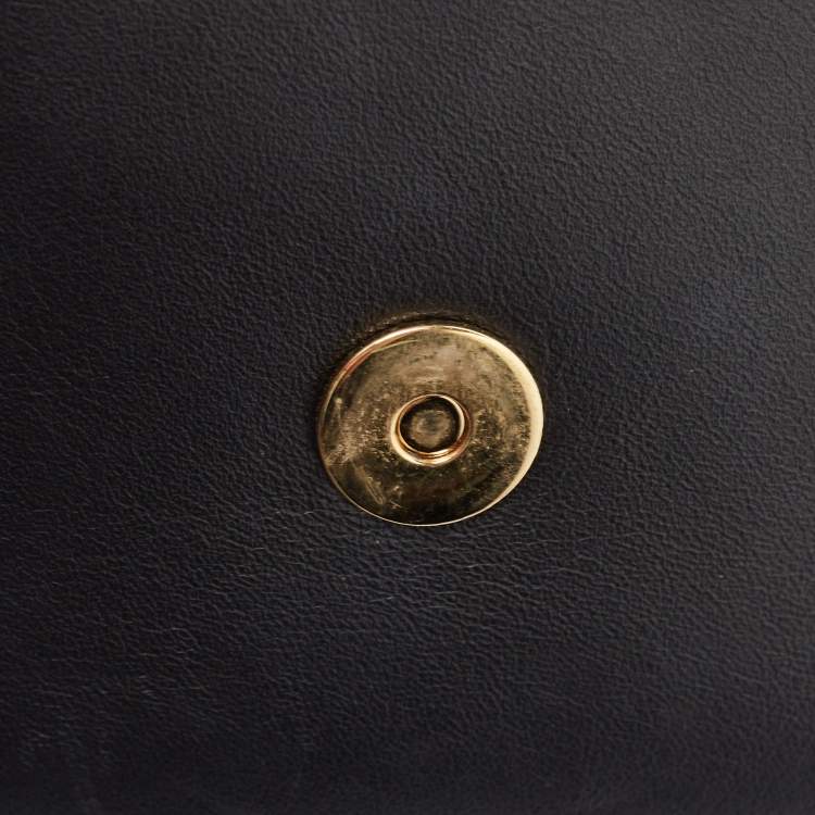 Pre Owned Chloe Black Leather Drew Bijou Clutch