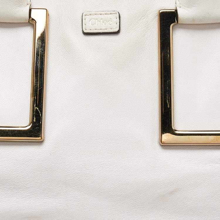 Pre Owned Chloe Beige/Brown Leather Ethel Satchel