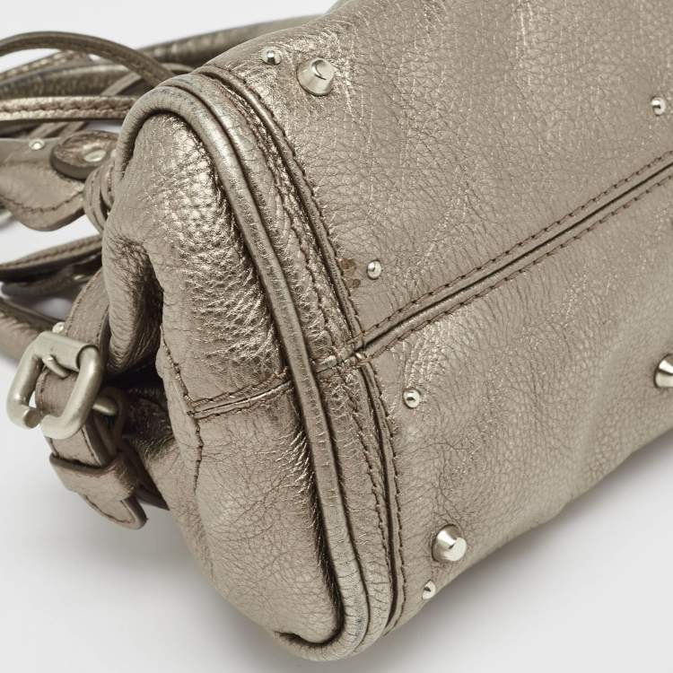 Pre Owned Chloe Metallic Leather Mini Paddington Satchel
