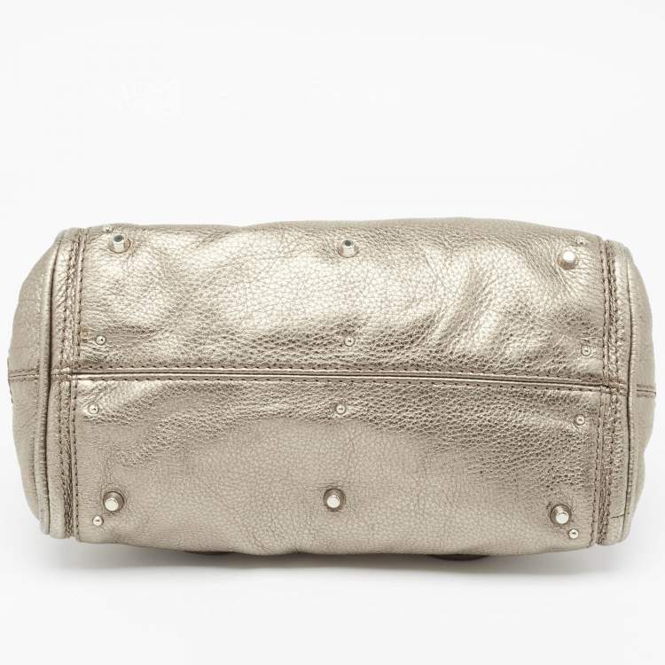 Pre Owned Chloe Metallic Leather Mini Paddington Satchel