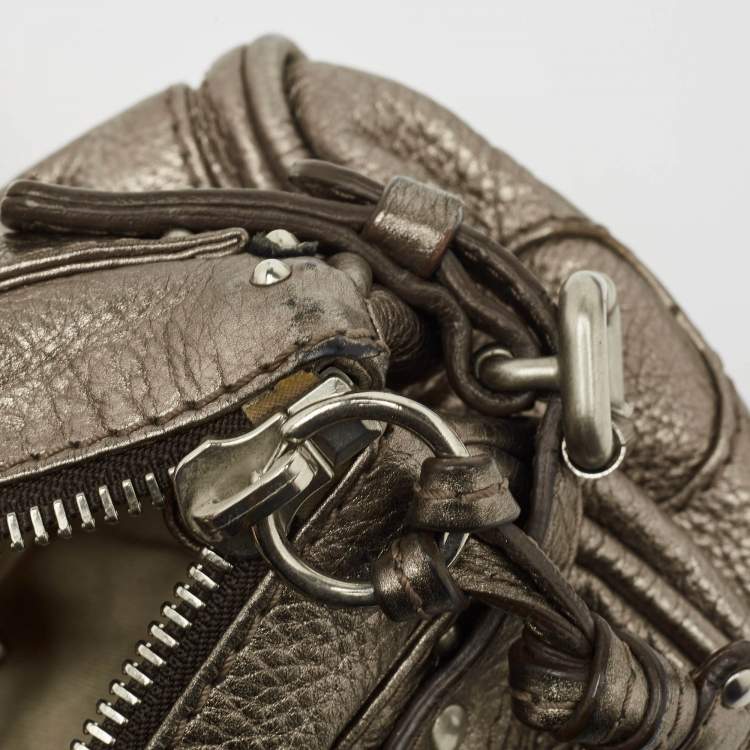 Pre Owned Chloe Metallic Leather Mini Paddington Satchel
