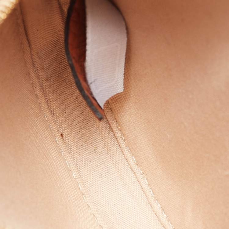 Pre Owned Chloe Brown Leather Mini Alphabet Round Coin Purse