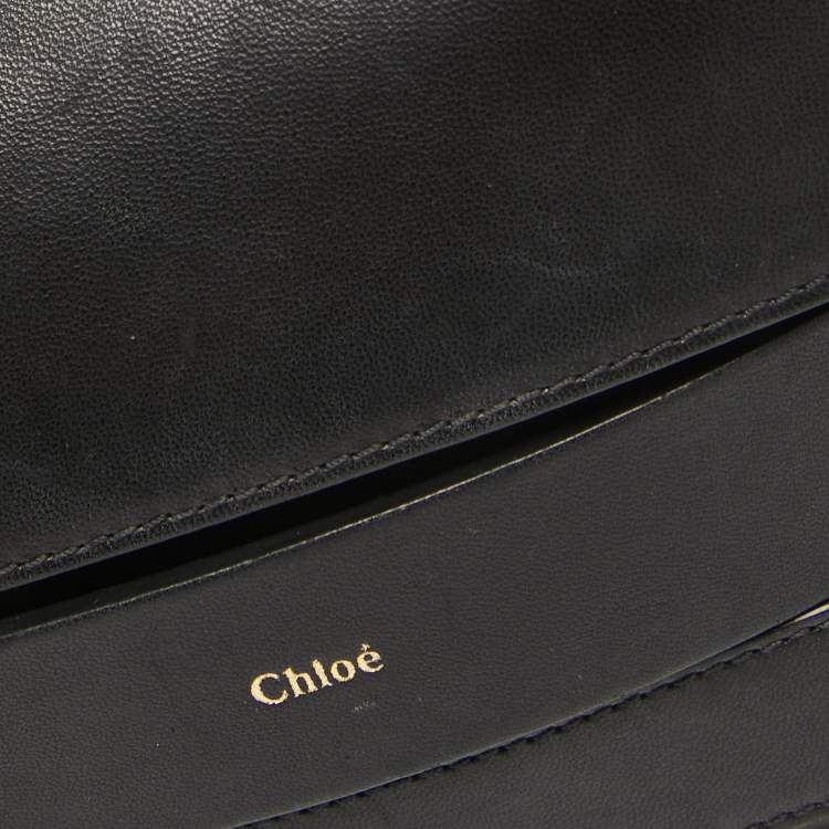 Pre Owned Chloe Black Leather Small Elle Clutch