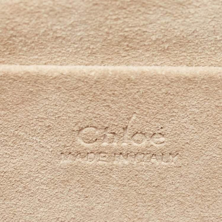 Pre Owned Chloe Red Leather and Suede Medium Nile Bracelet Top Handle Bag