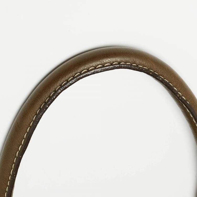 Pre Owned Chloe Green Leather Andy Expandable Satchel