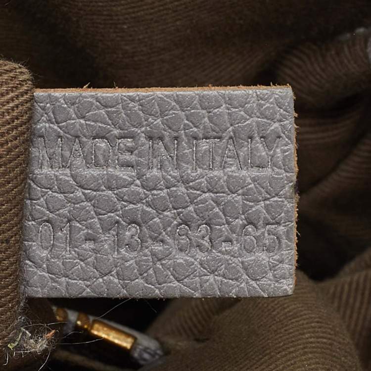 Pre Owned Chloe Grey Leather Medium Marcie Satchel