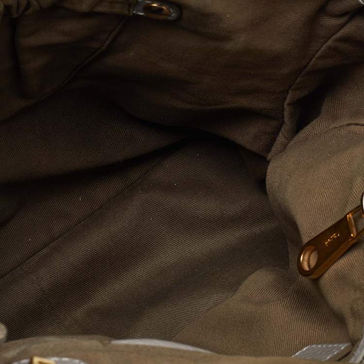 Pre Owned Chloe Grey Leather Medium Marcie Satchel