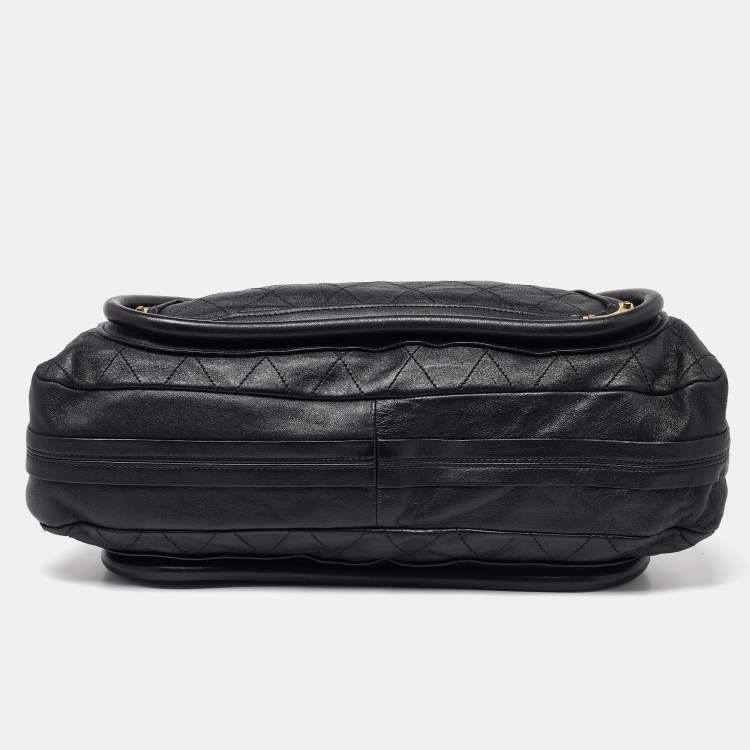 Pre Owned Chloe Black Leather Large Paraty Satchel
