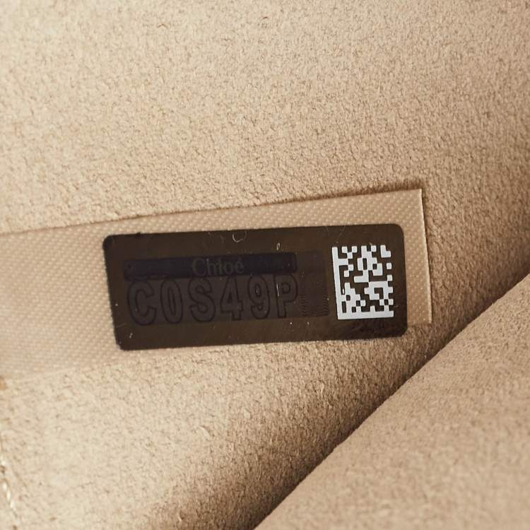 Pre Owned Chloe Burgundy Leather and Suede Small Faye Shoulder Bag