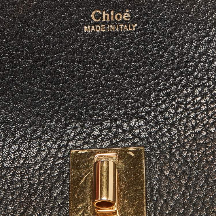 مملوكة مسبقًا Chloe Black Leather Medium Drew Shoulder Bag