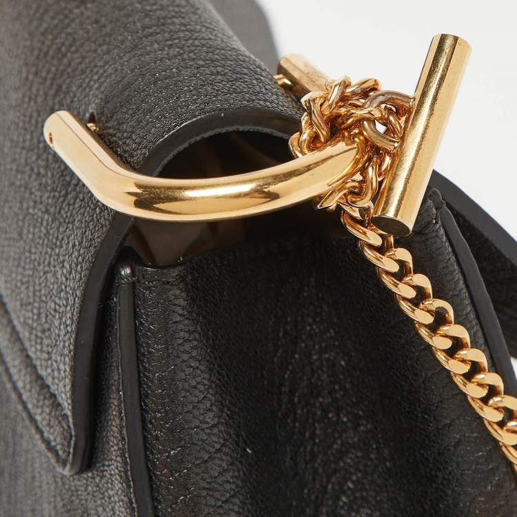مملوكة مسبقًا Chloe Black Leather Medium Drew Shoulder Bag