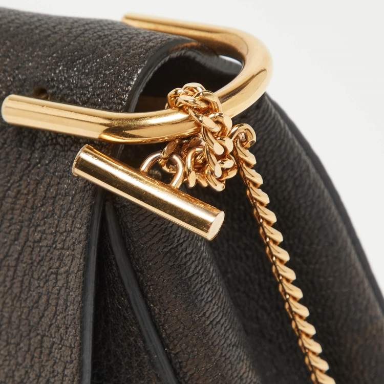 مملوكة مسبقًا Chloe Black Leather Medium Drew Shoulder Bag