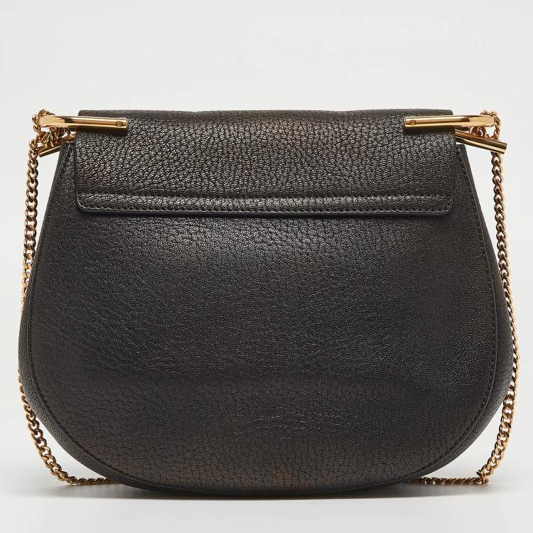 مملوكة مسبقًا Chloe Black Leather Medium Drew Shoulder Bag