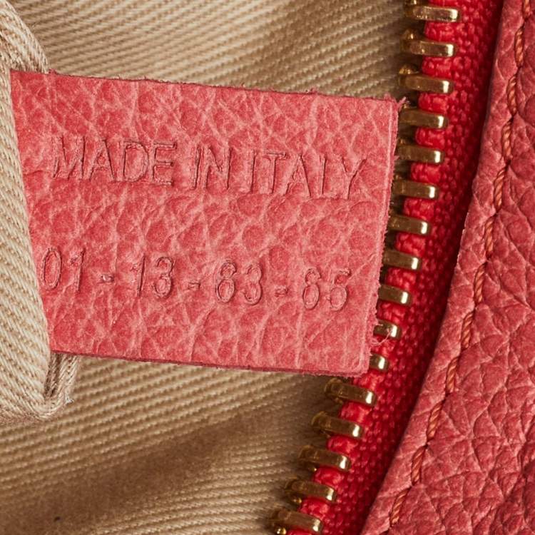 Pre Owned Chloe Coral Leather Small Paraty Bag
