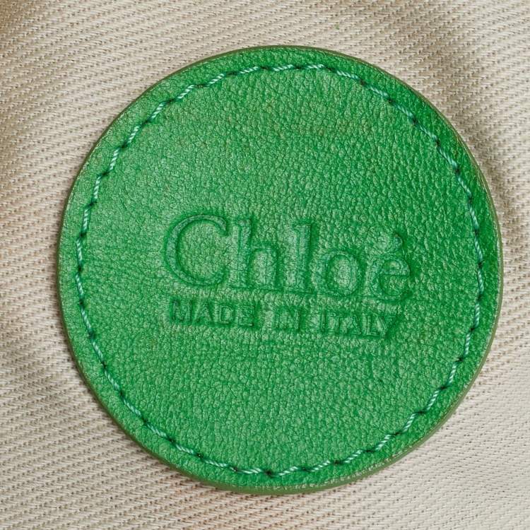 Pre Owned Chloe Green Metal Mesh and Leather Chainmail Hobo