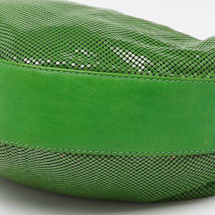 Pre Owned Chloe Green Metal Mesh and Leather Chainmail Hobo