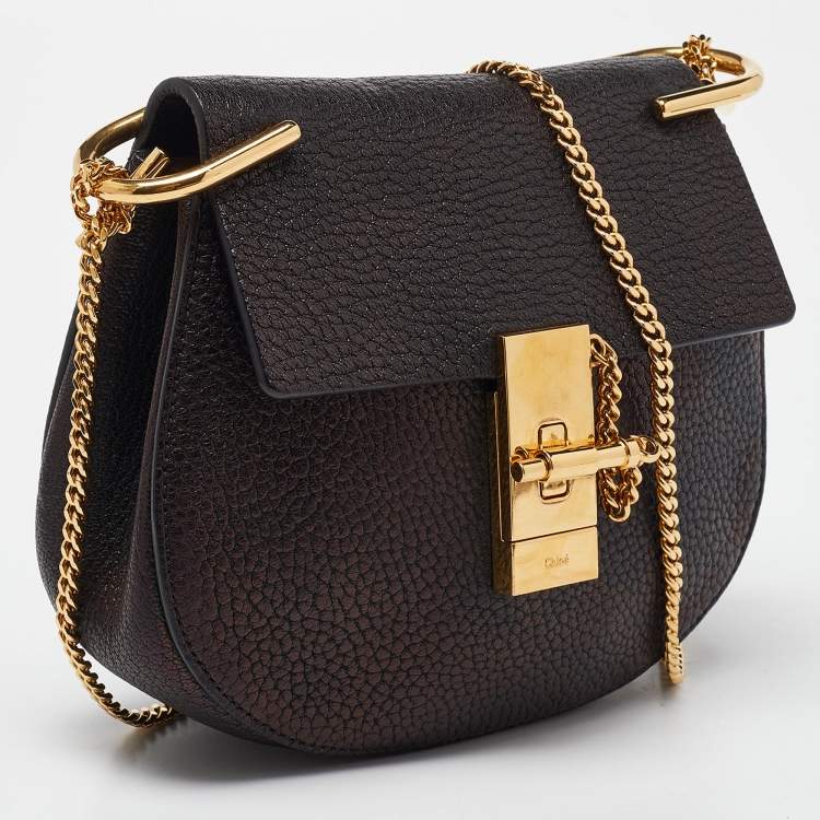 مملوكة مسبقًا Chloe Black Leather Small Drew Shoulder Bag
