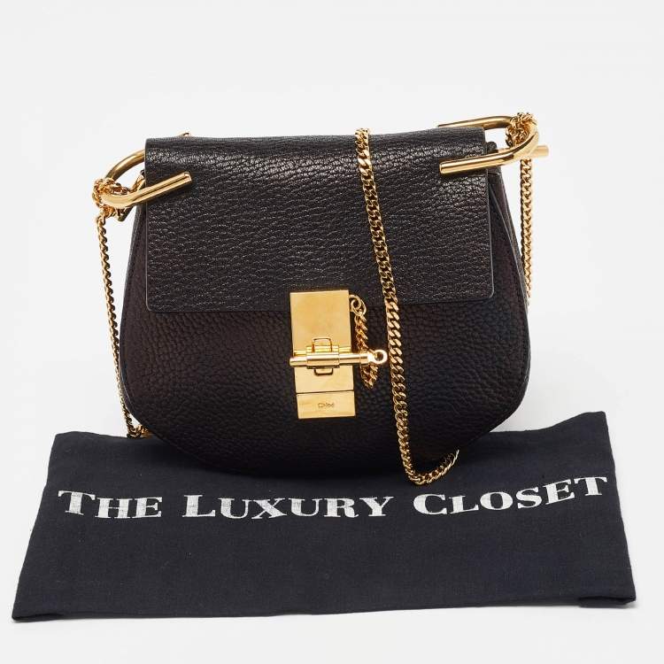 مملوكة مسبقًا Chloe Black Leather Small Drew Shoulder Bag
