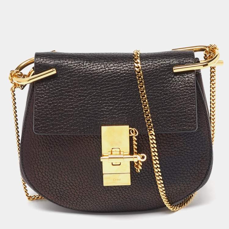 مملوكة مسبقًا Chloe Black Leather Small Drew Shoulder Bag