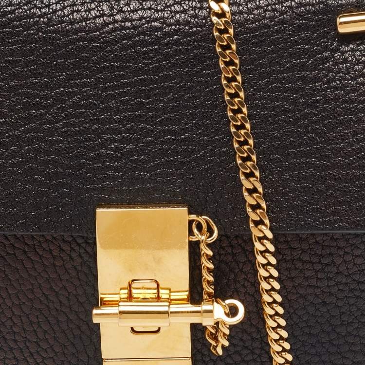 مملوكة مسبقًا Chloe Black Leather Small Drew Shoulder Bag