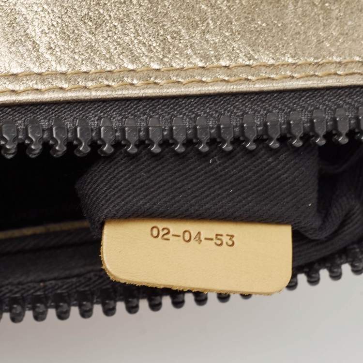 Pre Owned Chloe Black/Metallic Leather Double Zip Shoulder Bag