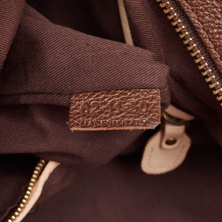 Pre Owned Chloe Dark Brown Leather Large Paraty Shoulder Bag