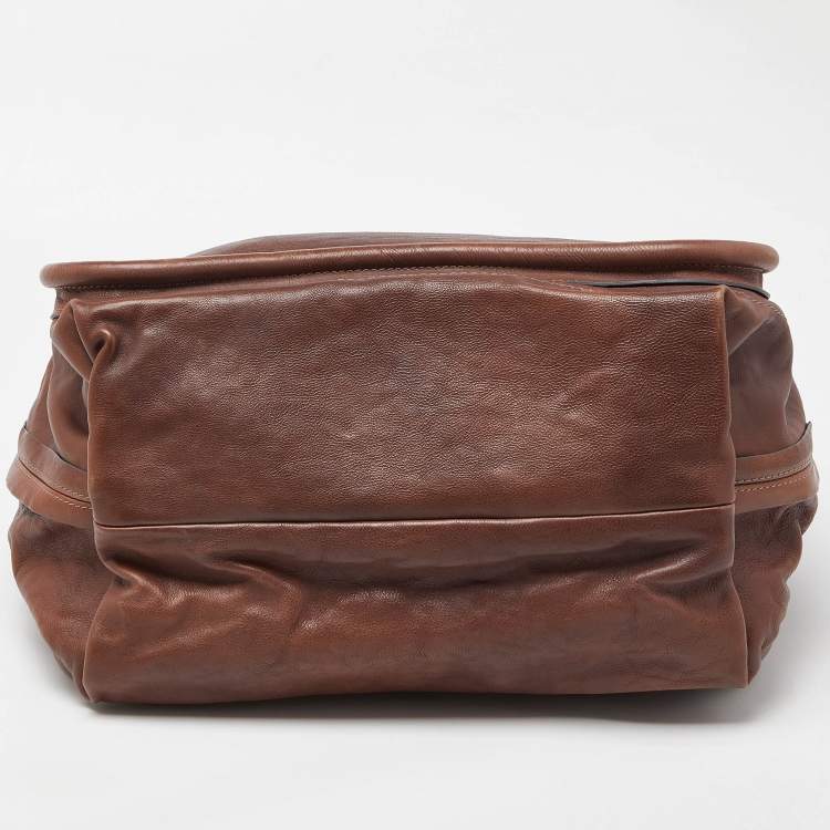 Pre Owned Chloe Brown Leather Large Paraty Satchel