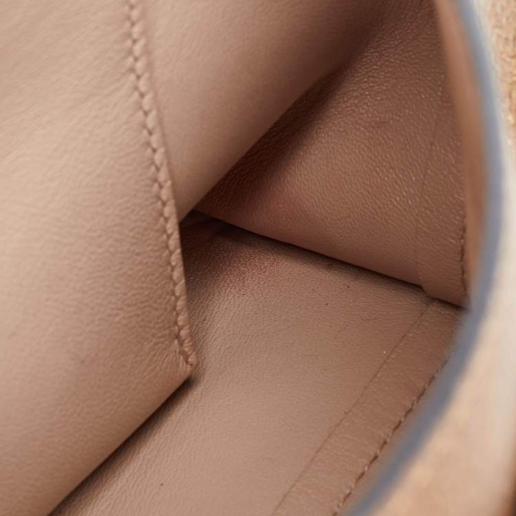 Pre Owned Chloe Tri Color Leather Small Clare Shoulder Bag