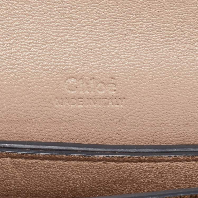 Pre Owned Chloe Tri Color Leather Small Clare Shoulder Bag