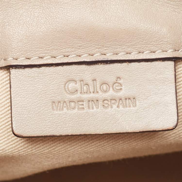 Pre Owned Chloe Grey Leather and Suede Faye Backpack