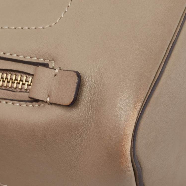 Pre Owned Chloe Grey Leather and Suede Faye Backpack
