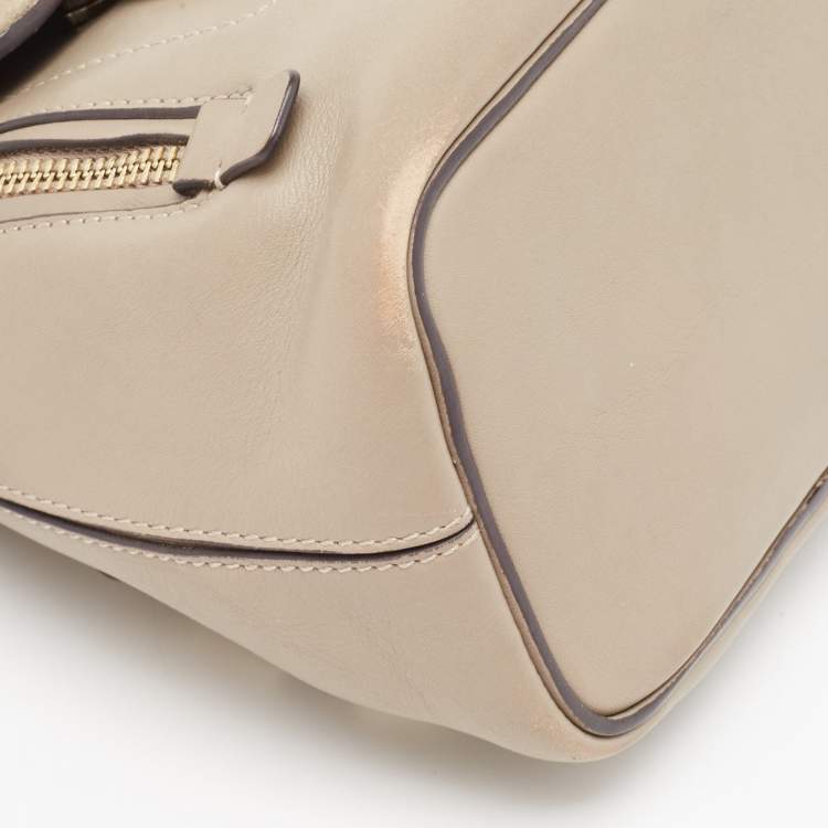 Pre Owned Chloe Grey Leather and Suede Faye Backpack