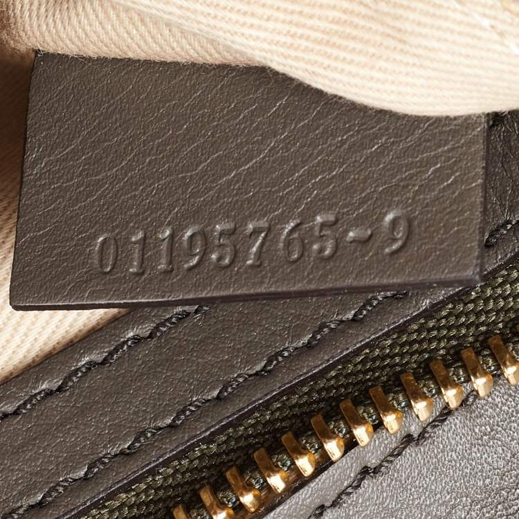 Pre Owned Chloe Tri Color Croc Embossed Leather C Top Handle Bag