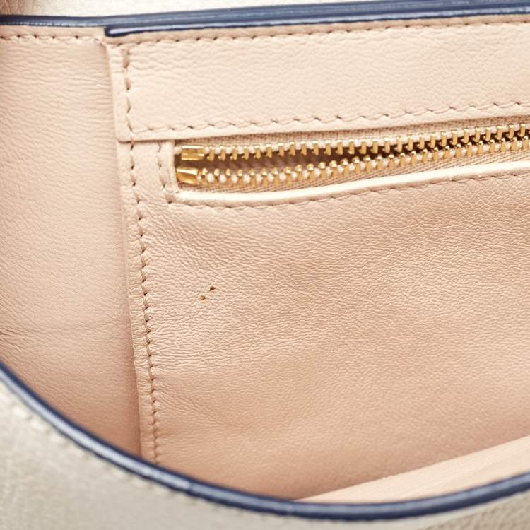 Pre Owned Chloe Tri Color Leather Large Clare Shoulder Bag