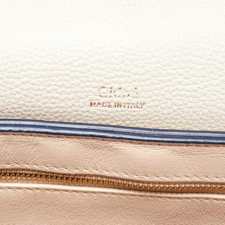 Pre Owned Chloe Tri Color Leather Large Clare Shoulder Bag
