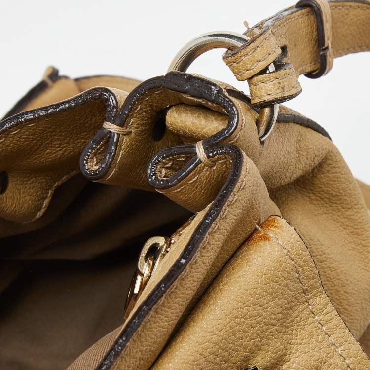 Pre Owned Chloe Beige Leather Elsie Top Handle Bag