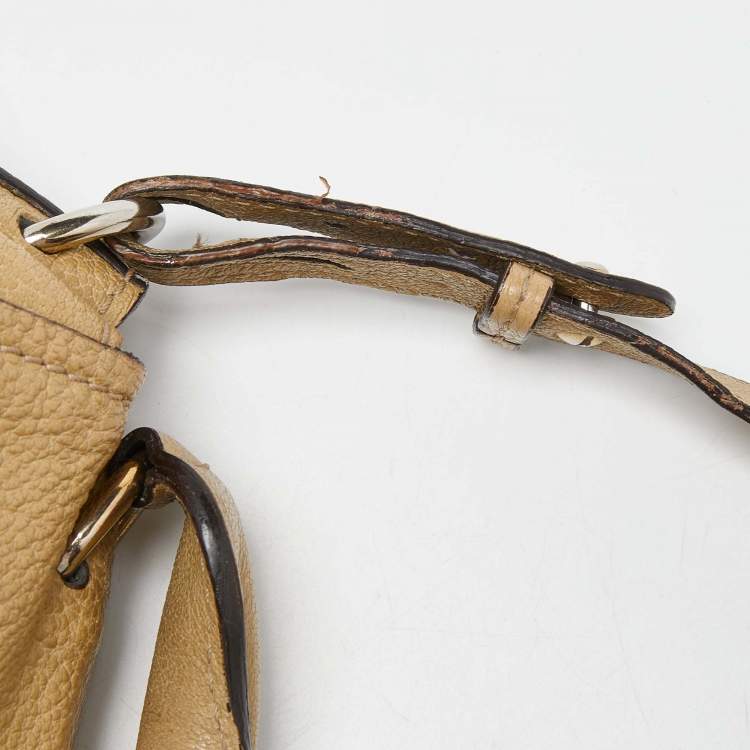 Pre Owned Chloe Beige Leather Elsie Top Handle Bag