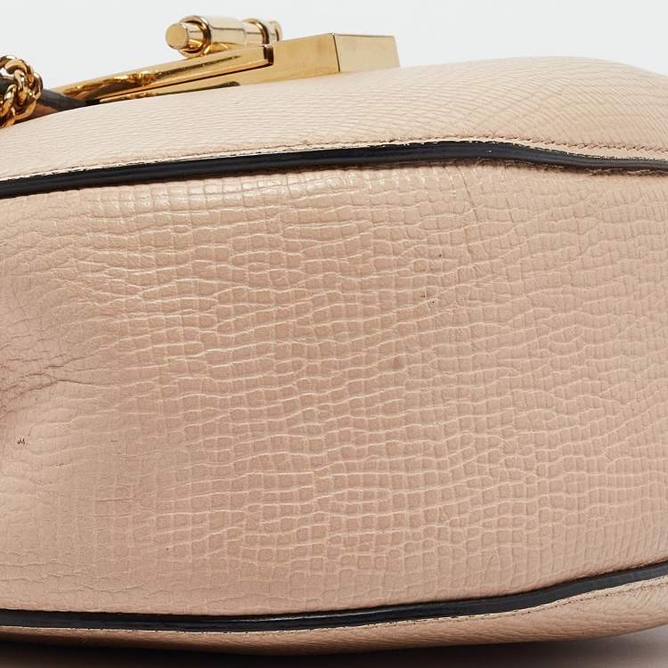 Pre Owned Chloe Brown/Light Beige Grain Leather Medium Drew Shoulder Bag