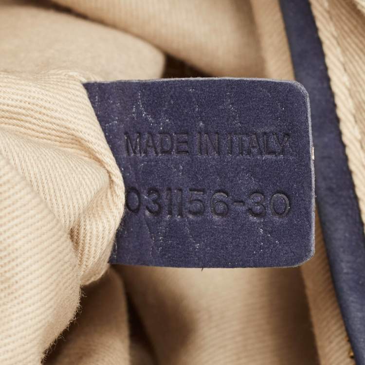 Pre Owned Chloe Navy Blue Nubuck Large Marcie Satchel