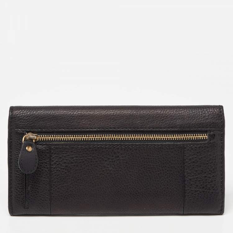 Pre Owned Chloe Black Leather Elsie Continental Wallet