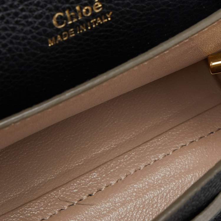 مملوكة مسبقًا Chloe Tri Color Leather Mini Clare Crossbody Bag