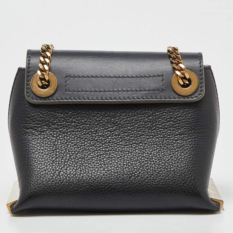 مملوكة مسبقًا Chloe Tri Color Leather Mini Clare Crossbody Bag