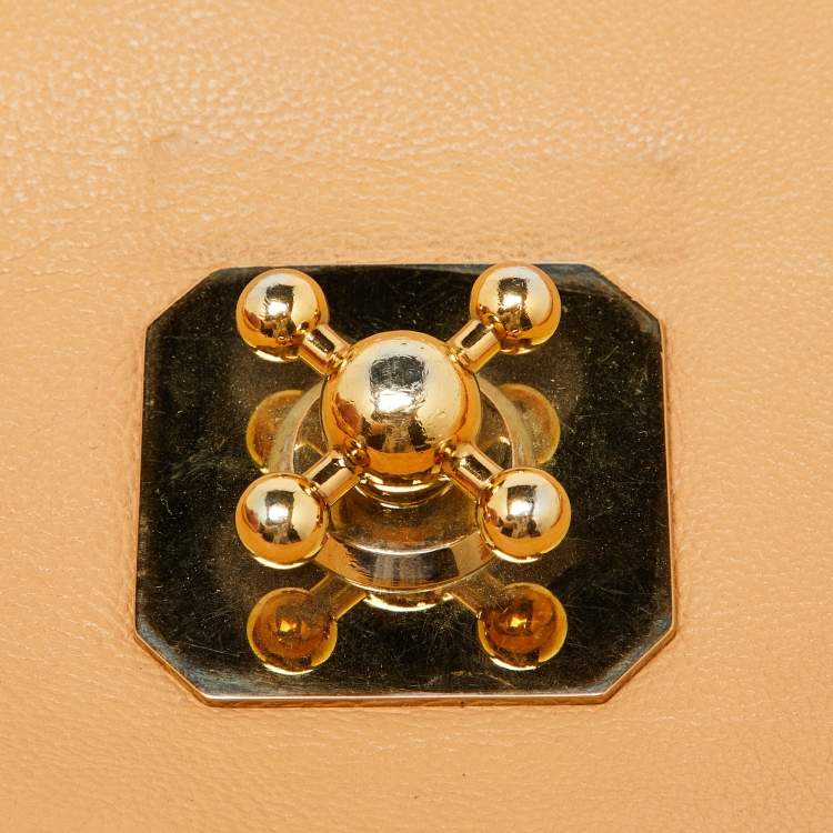 Pre Owned Chloe Beige Leather Small Elsie Shoulder Bag